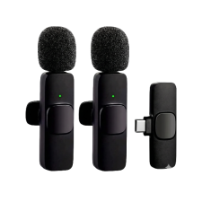 Dual Wireless Lavalier Microphone System for Smartphones (USB-C)